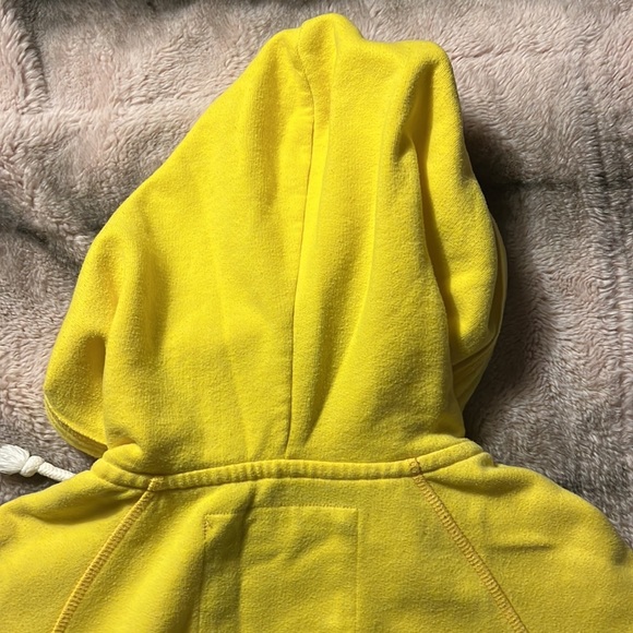 Pink from Victoria’s Secret, yellow hooded sweatshirt, size Small. - Picture 8 of 13